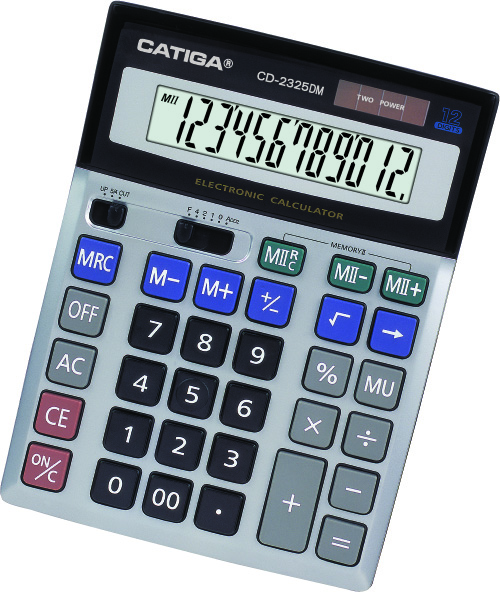 12 Digits Double Memory Calculator