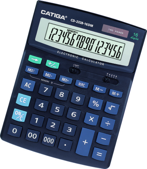 16 Digits Double Memory Calculator