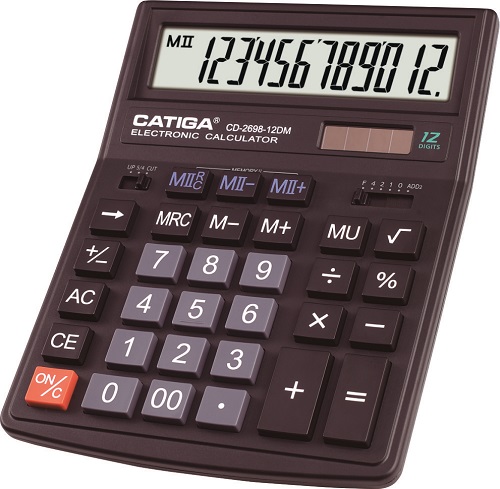 12 Digits Double Memory Calculator