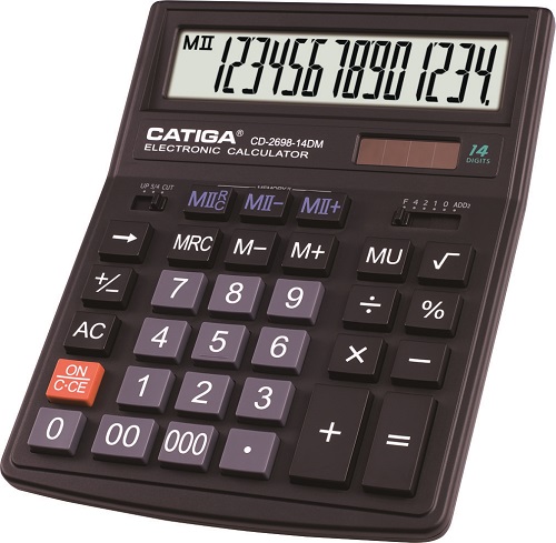 14 Digits Double Memory Calculator