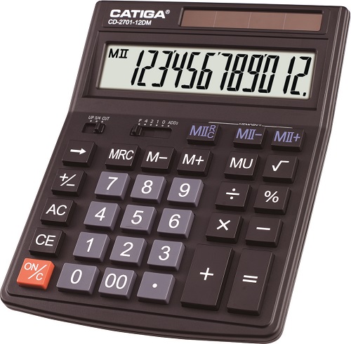 12 Digits Double Memory Calculator